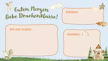 Vorschau - Poster - Begrüßungsbild für die digitale Tafel 16:9 (editierbar) - Seite 1