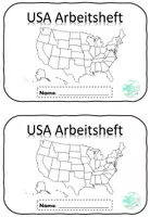 Vorschau - Arbeitsblätter - USA Arbeitsheft - Deckblatt