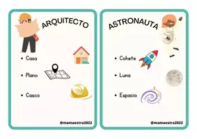 Vista previa - Tarjetas / Manipulativos - Palabra prohibida - Las profesiones - página 3