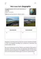 Vorschau - Arbeitsblätter - Mein neues Fach Geographie in der 5 - Deckblatt