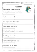 Vorschau - Arbeitsblätter - Einführung Neue Lineatur 4. Klasse Schreibfertigkeit Schönschrift Winter (Schriften: GS, SAS, VA) - Seite 3