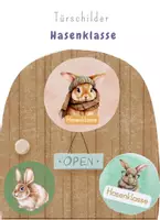 Vorschau - Poster - Türschilder für die Hasenklasse - Deckblatt