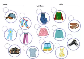 Vorschau - Arbeitsblätter - Clothes (Listen and number Arbeitsblatt) - Seite 2