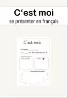 Vorschau - Arbeitsblätter - C'est moi - Steckbrief - se présenter - Vorstellung französisch - Deckblatt