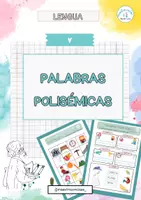 Vista previa - Hojas de trabajo - Palabras polisémicas - Portada