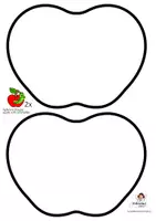 Vorschau - Mal- und Bastelvorlagen - Materialpaket Obst Bastelvorlage - Kirschen-Apfel-Erdbeeren - Seite 2
