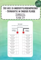Vorschau - Unterrichtsreihen - Unser Weg zum Klassensprecher - Wahlen - Stimmzettel - Deckblatt