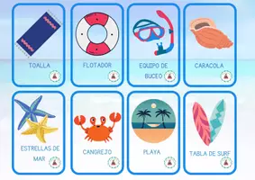 Vista previa - Tarjetas / Manipulativos - Flashcards edición verano (ES/EN) - página 3