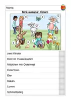 Vorschau - Arbeitsblätter - Ostern Lesespur - Seite 1