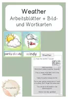 Vorschau - Arbeitsblätter - Weather Arbeitsblätter + Bild- und Wortkarten - Deckblatt