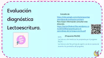 Vista previa - Para docentes: organización, planificación y formación - EVALUACIÓN DIAGNÓSTICA LECTOESCRITURA - Portada