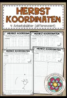 Vorschau - Arbeitsblätter - HERBST-KOORDINATEN - 4 Arbeitsblätter (differenziert) - Deckblatt