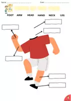 Vorschau - Arbeitsblätter - write your parts of the body in english - Seite 1