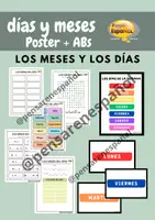 Vorschau - Arbeitsblätter - Los meses y los días - Pack Spanisch - Deckblatt