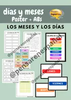 Vorschau - Arbeitsblätter - Los meses y los días - Pack Spanisch - Seite 1