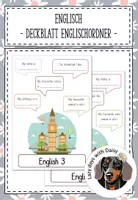 Vorschau - Arbeitsblätter - Englisch - Deckblatt Englischordner - Deckblatt
