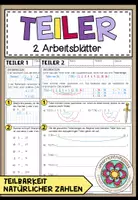 Vorschau - Arbeitsblätter - TEILER - 2 Arbeitsblätter - Deckblatt