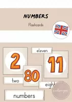 Vorschau - Poster - numbers: Flashcards 1 bis 20 und Zehnerzahlen - Deckblatt