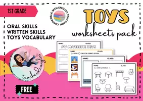 Vista previa - Hojas de trabajo - TOYS WORKSHEETS: UNIT PACK - Portada