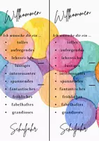 Vorschau - Mal- und Bastelvorlagen - Willkommensgruß/Willkommensgeschenk - Seite 1