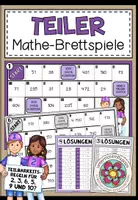 Vorschau - Stationenlernen - TEILER (Teilbarkeitsregeln) – 6 Mathe-Brettspiele - Deckblatt