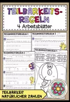 Vorschau - Arbeitsblätter - TEILBARKEITSREGELN - 4 Arbeitsblätter - Deckblatt