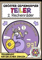 Vorschau - Mal- und Bastelvorlagen - ggT (größter gemeinsamer Teiler) - 2 Rechenräder - Deckblatt