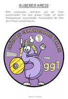 Vorschau - Mal- und Bastelvorlagen - ggT (größter gemeinsamer Teiler) - 2 Rechenräder - Seite 2