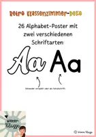 Vorschau - Poster - Alphabet Poster / Klassenraum Deko in RETRO / Classroom Management - Seite 1