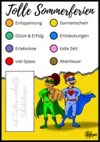 Vorschau - Mal- und Bastelvorlagen - Abschlussgeschenk Tolle Sommerferien - Deckblatt