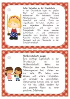 Vorschau - Aufgabenkarten - Abschreibkartei Gutes Verhalten in der Schule - Seite 1