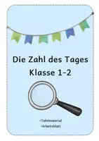 Vorschau - Arbeitsblätter - Zahl des Tages Materialpaket Klasse 1-2 - Deckblatt