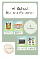 Vorschau - Bildkarten - At school Bild- und Wortkarten - Deckblatt