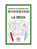 Vista previa - Hojas de trabajo - FICHAS DE ACTIVIDADES PARA COLOREAR LA SELVA ANIMALES - Portada