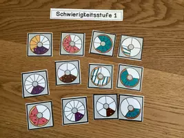 Vorschau - Stationenlernen - 11 Brüche Merkspiele erweitern & kürzen - Seite 1