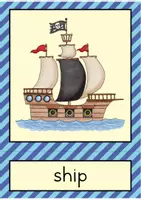 Vista previa - Refuerzo / NEE / Materiales de apoyo - Pirates Flash Cards // tarjetas con imágenes (inglés) - página 1