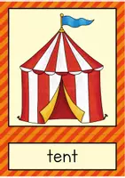 Vista previa - Refuerzo / NEE / Materiales de apoyo - At the Circus Flash Cards // tarjetas con imágenes (inglés) - página 1