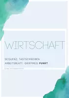 Vorschau - Arbeitsblätter - Griffweg und Tastschreibübungen für das Satzzeichen "Punkt" - Deckblatt