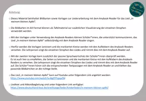 Vorschau - Fördermaterial/Inklusion - Liederarbeitung: In meinem kleinen Apfel - Seite 1