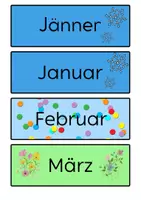 Vorschau - Bildkarten - Tafelkalender - Wochentage, Monate, Jahre, Jahreszeiten - 2 verschiedene Schriftarten! - Seite 2