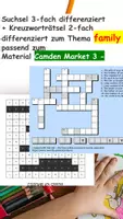 Vorschau - Arbeitsblätter - Kreuzworträtsel und Suchsel zum Thema Family passend zu Camden Market 3 - Deckblatt