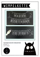 Vorschau - Mal- und Bastelvorlagen - Wimpelkette I Happy Birthday - Deckblatt
