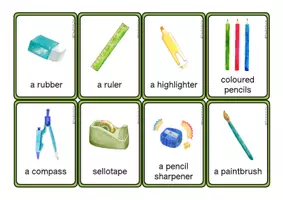 Aperçu - Apprentissages en autonomie - Flashcards - School supplies - The British Fox - Page 2