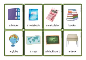 Aperçu - Apprentissages en autonomie - Flashcards - School supplies - The British Fox - Page 3