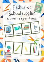 Aperçu - Apprentissages en autonomie - Flashcards - School supplies - The British Fox - Page de couverture