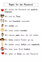 Vorschau - Merkblätter - Klassenregeln Klassenrat - Deckblatt
