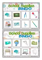 Aperçu - Apprentissages en autonomie - Bingo - School Supplies - The British Fox - Page 1