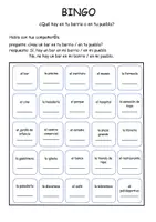 Vorschau - Arbeitsblätter - Bingo - ¿Qué hay en tu barrio? - Seite 1