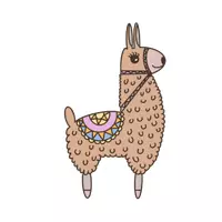 Vorschau - selbst erstellte Cliparts/Grafiken - FREEBIE! - Mini Clip Art-Set Lama - Seite 1