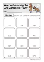 Vorschau - Arbeitsblätter - Wochenhausaufgaben Mathe Klasse 3 - Seite 2